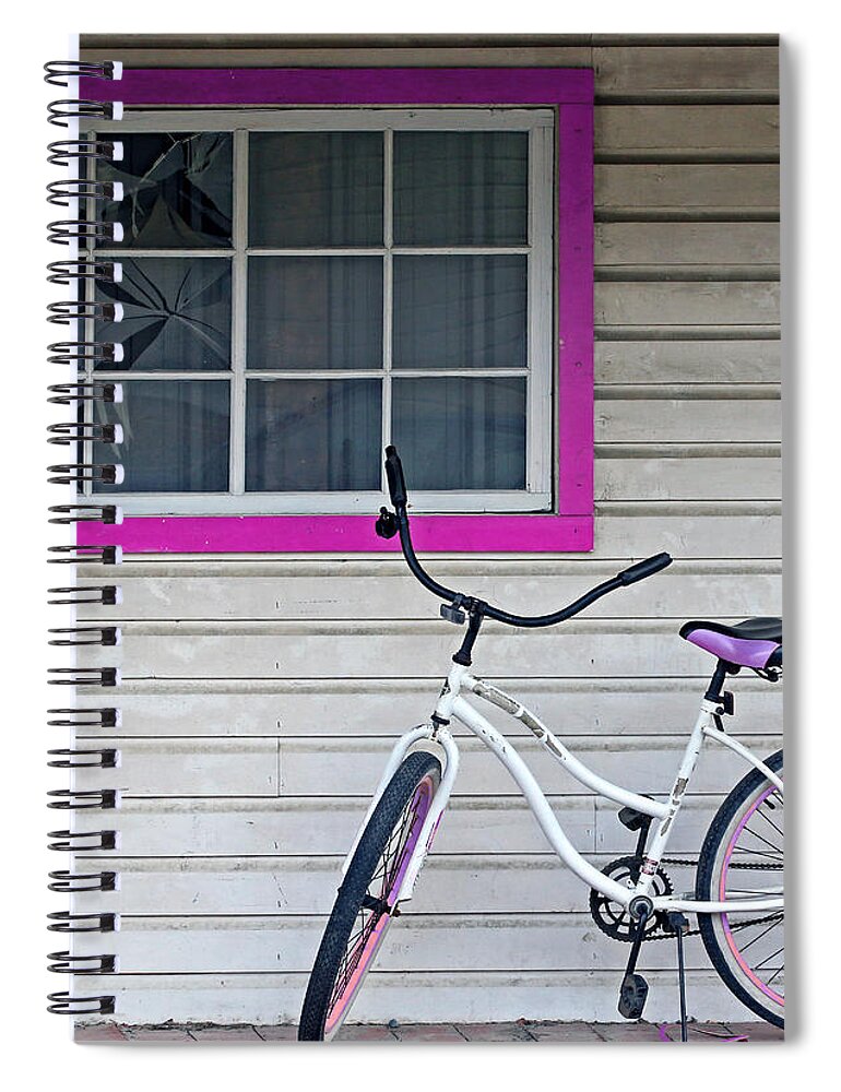 Pink Spiral Notebook featuring the photograph Trimmed in Pink by Christopher McKenzie