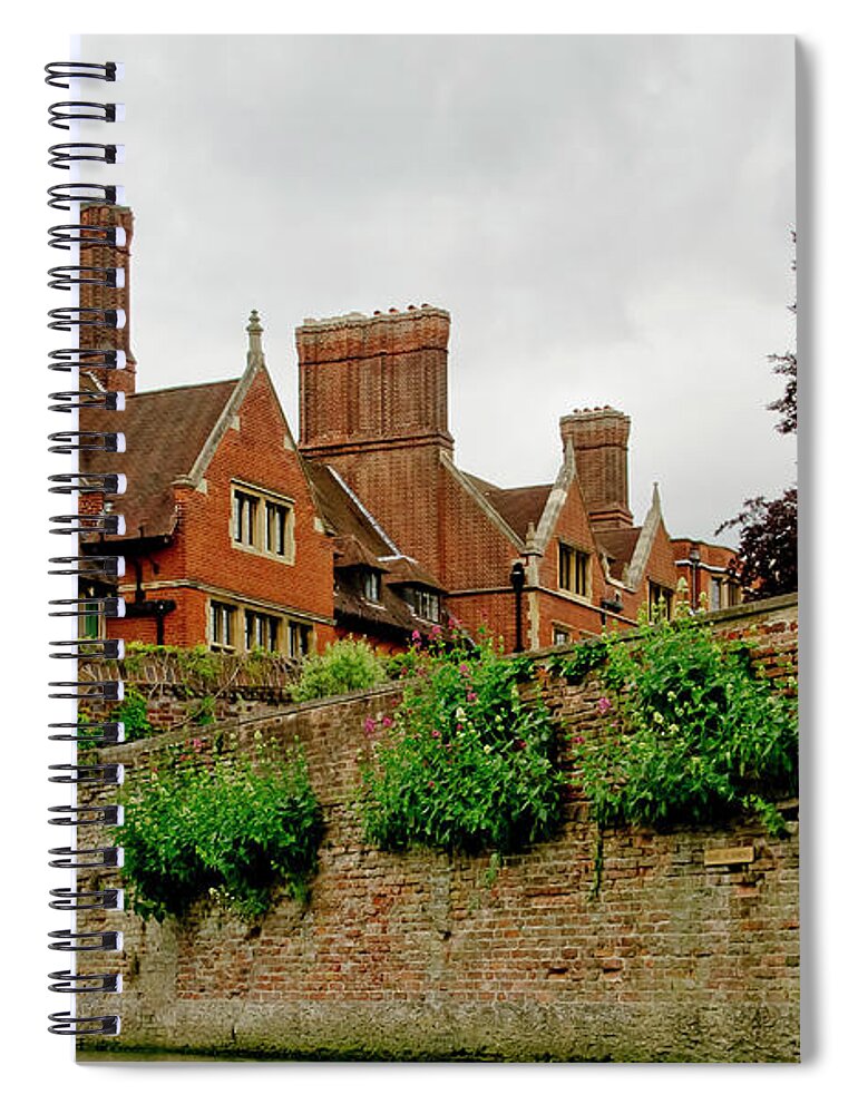 Colleges Spiral Notebook featuring the photograph Trinity hall from the Backs. Cambridge. by Elena Perelman