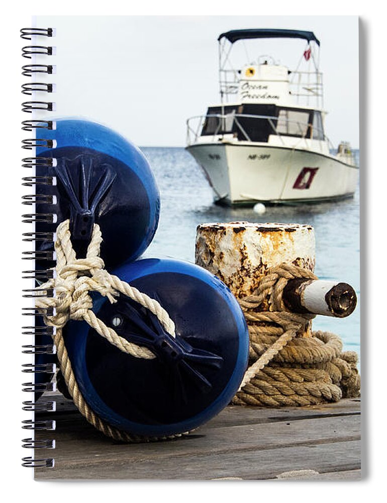 Bonaire Spiral Notebook featuring the photograph Triple Bumpers by Jean Noren