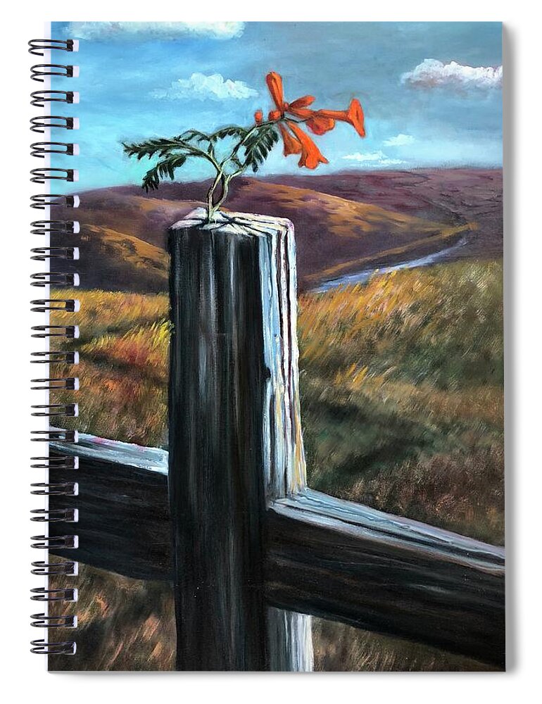 Cross Spiral Notebook featuring the painting Triumphant by Rand Burns