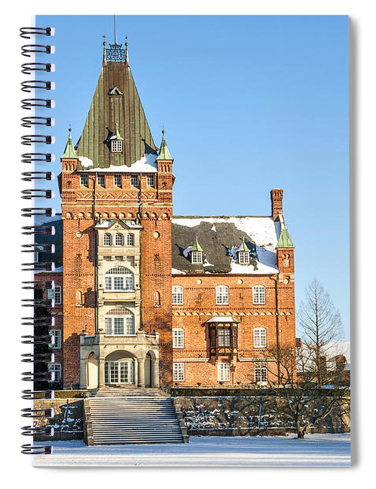 Trollenas Spiral Notebook featuring the photograph Trollenas Castle in Winter by Antony McAulay