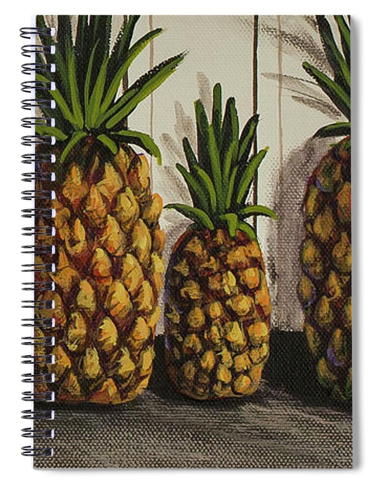 Food Spiral Notebook featuring the painting Tropical Bounty by Darice Machel McGuire