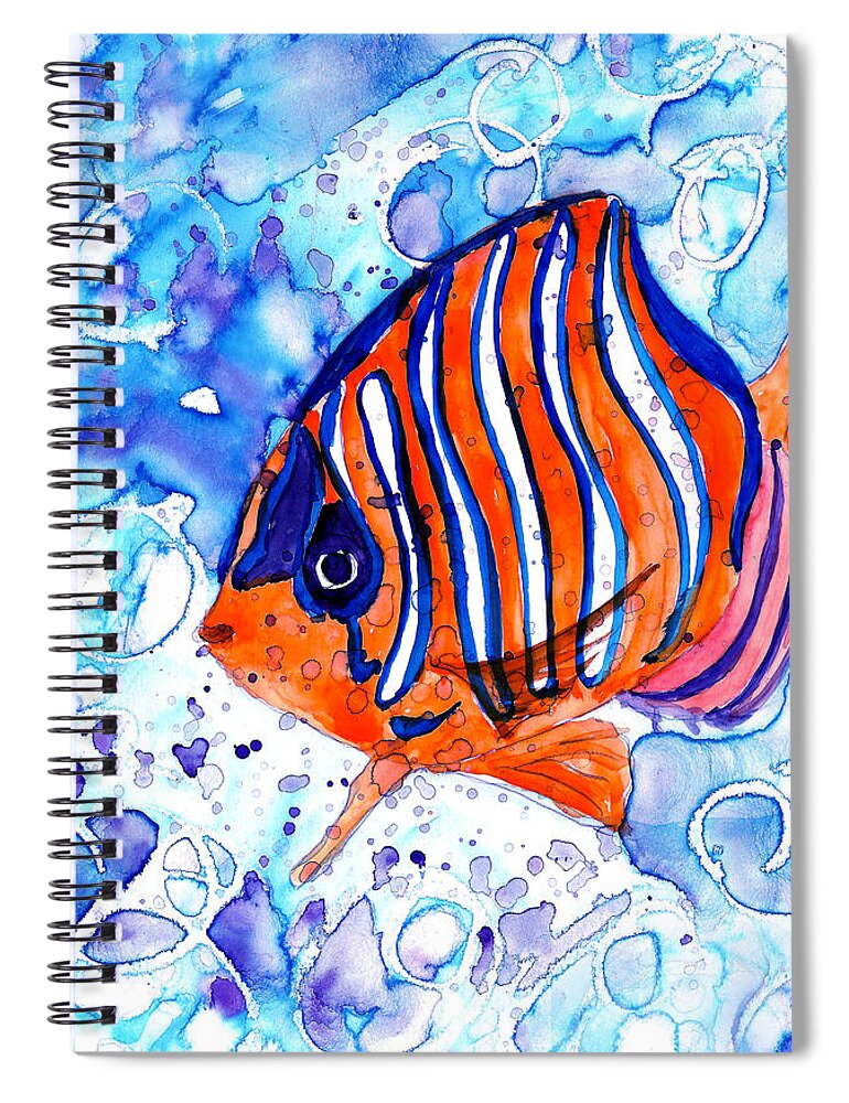 Tropical Fish Spiral Notebook featuring the painting Tropical Fish 2 by Petra Stephens