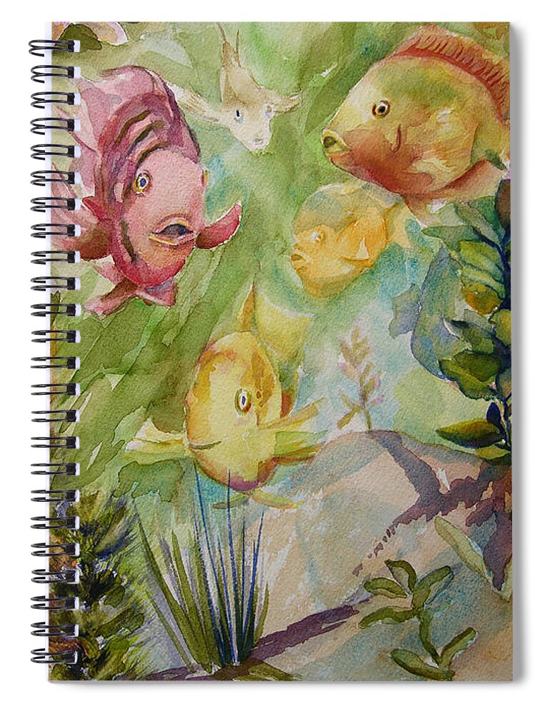 Art Spiral Notebook featuring the painting Tropical Fish 4 by Julianne Felton