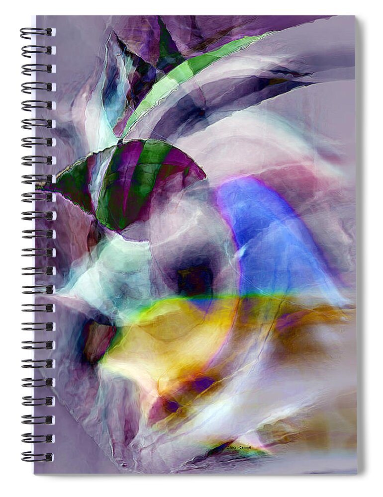 Digital Art Spiral Notebook featuring the digital art Tropical Fish by Linda Sannuti