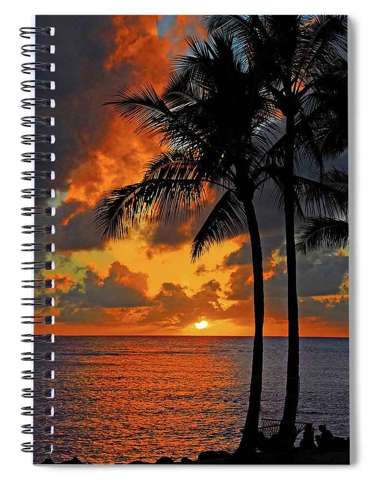 Paradise Spiral Notebook featuring the photograph Tropical Nights by Lynn Bauer