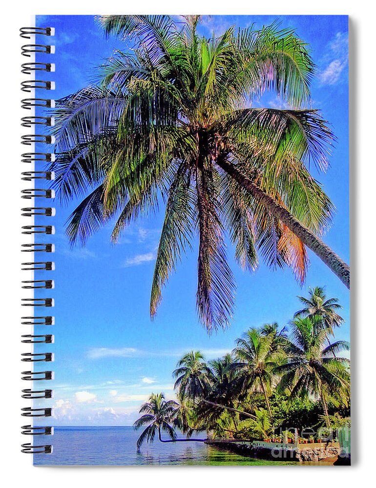 Tree Spiral Notebook featuring the photograph Tropical Palms by Sue Melvin