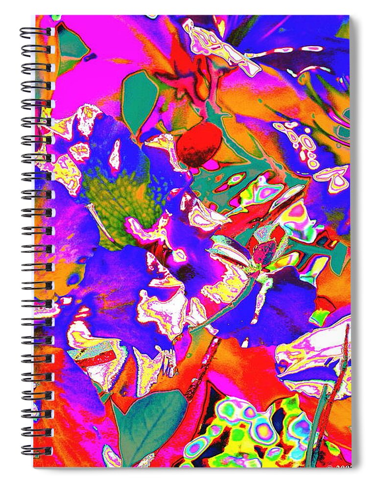 Tropical Spiral Notebook featuring the digital art Tropical Punch by Larry Beat