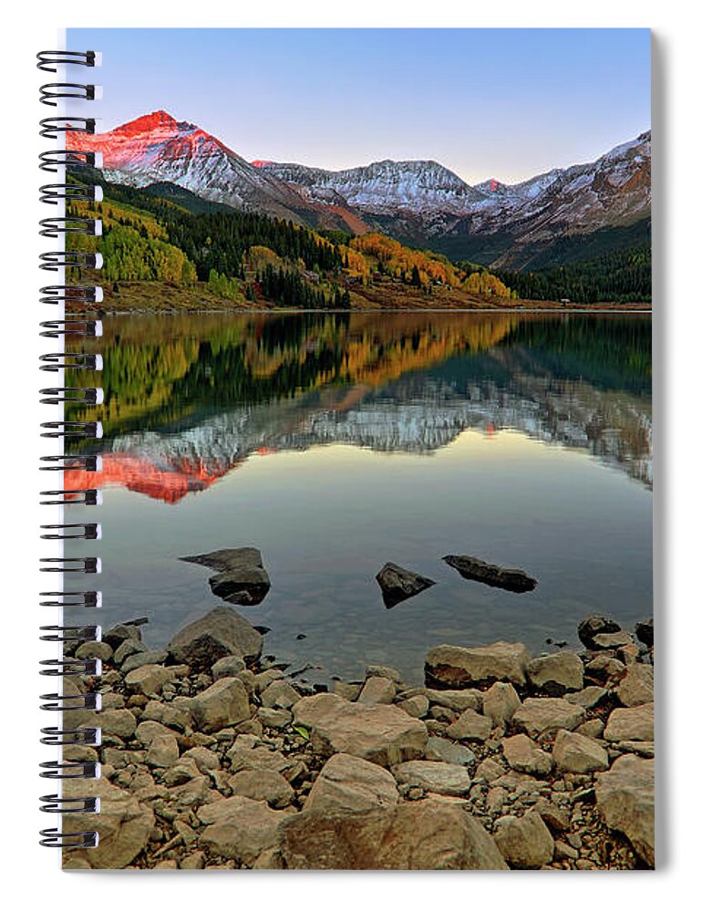 Colorado Spiral Notebook featuring the photograph Trout Lake Reflections - Colorado - Rocky Mountains by Jason Politte