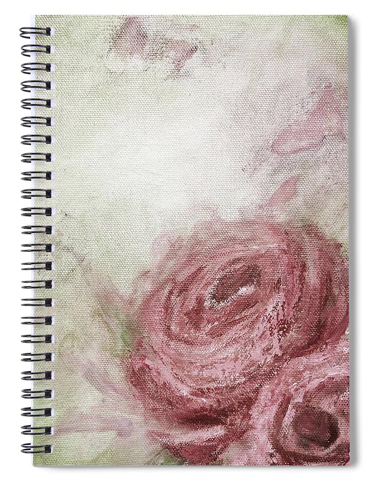 Landscape Art Spiral Notebook featuring the painting True Delicacy Is Not A Fragile Thing by Teresa Fry