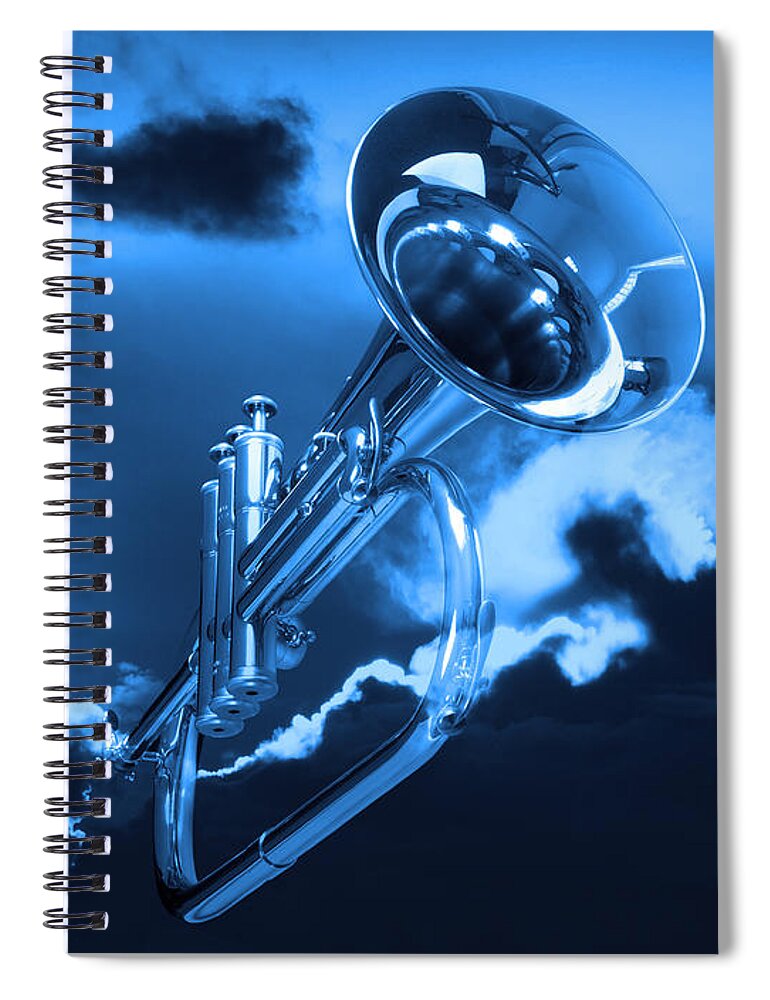 Music Spiral Notebook featuring the photograph Trumpet Blues by Gill Billington
