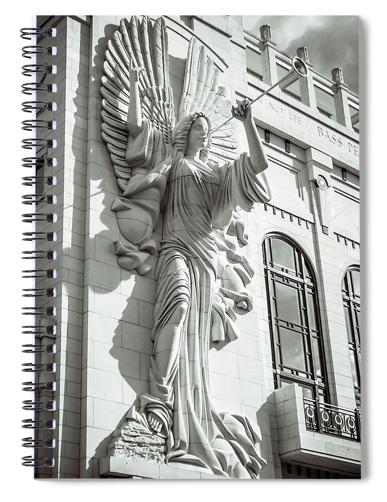 Angel Spiral Notebook featuring the photograph Trumpeting Angel by Guy Whiteley