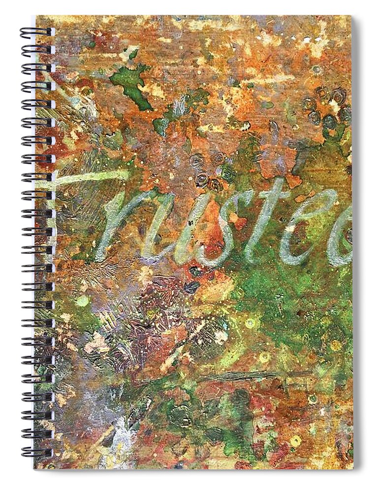 Abstract Art Spiral Notebook featuring the painting Trustee by Laura Pierre-Louis