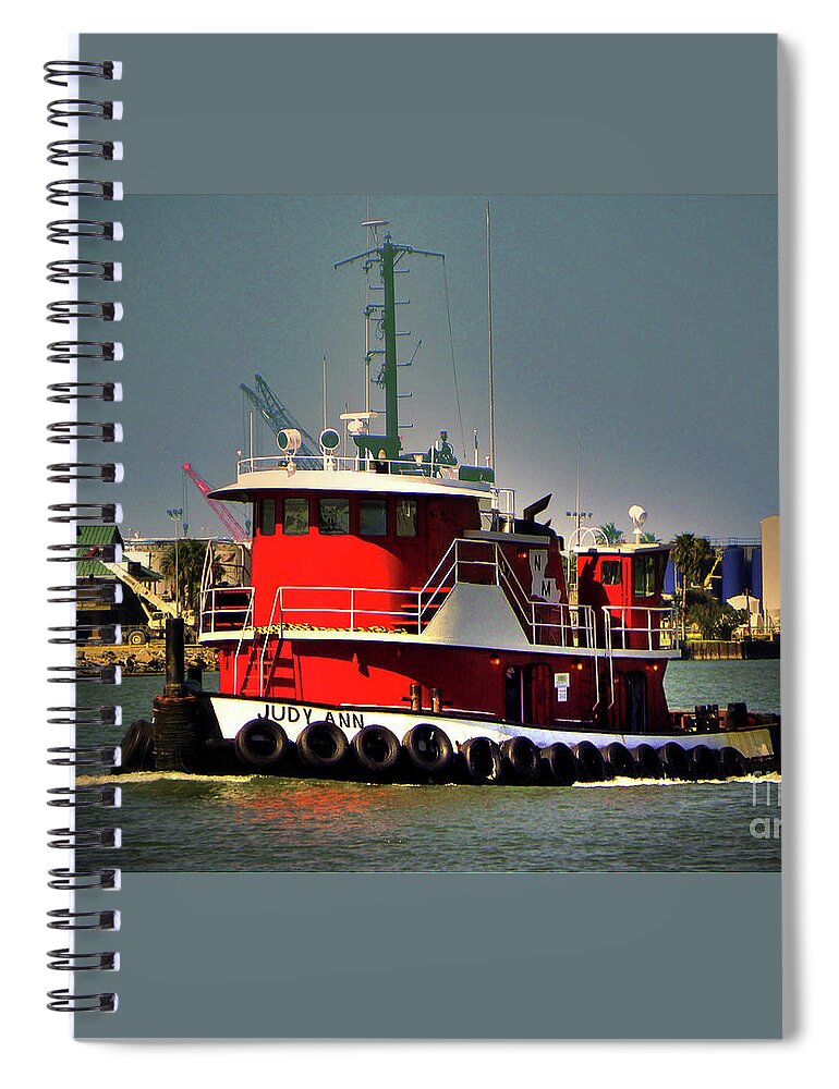 Tug Boat Spiral Notebook featuring the photograph TugBoat by Savannah Gibbs
