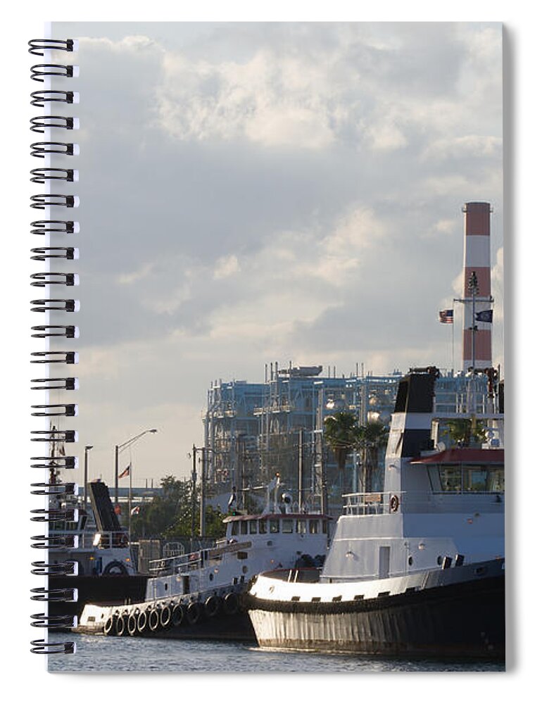 Boat Spiral Notebook featuring the photograph Tugs by Ed Gleichman