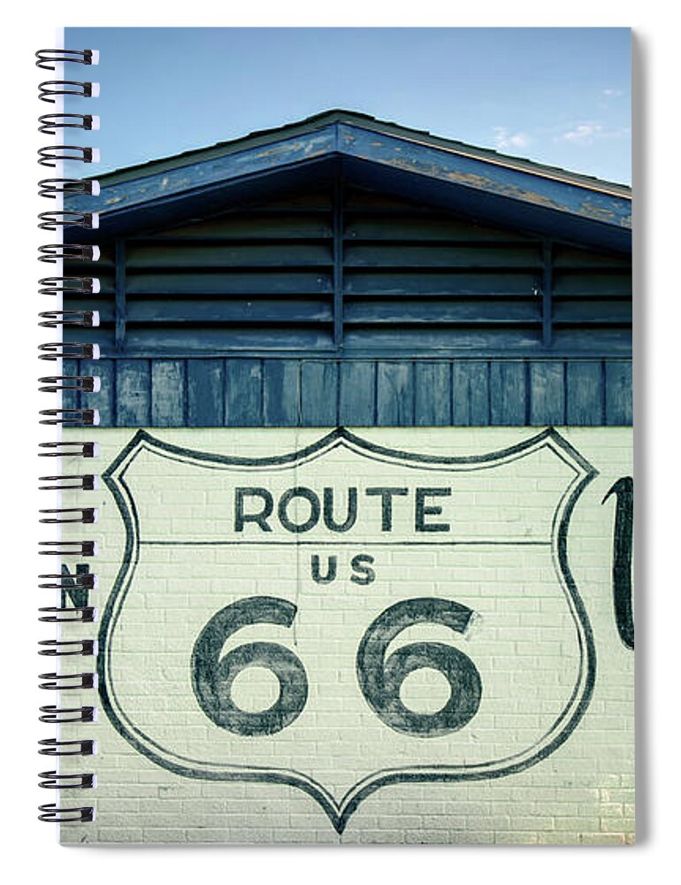 America Spiral Notebook featuring the photograph Tulsa Oklahoma on Route 66 Welcomes You by Gregory Ballos