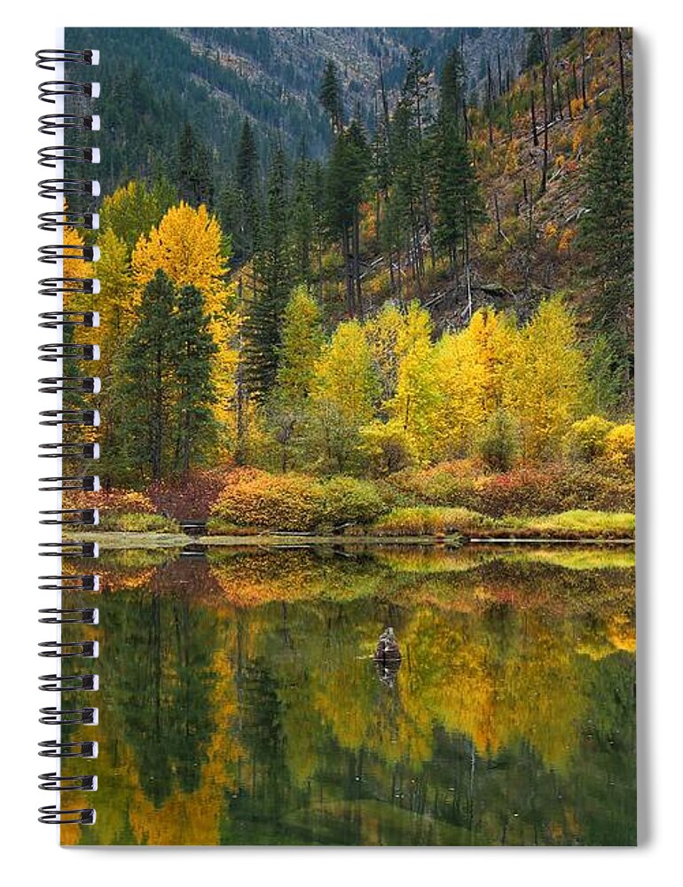 Tumwater Reflections Spiral Notebook featuring the photograph Tumwater reflections by Lynn Hopwood