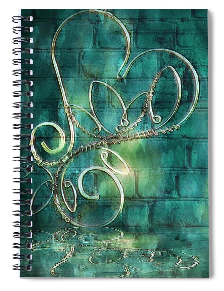 Surreal Heart Spiral Notebook featuring the digital art Tunnel Of Love by Pamela Smale Williams
