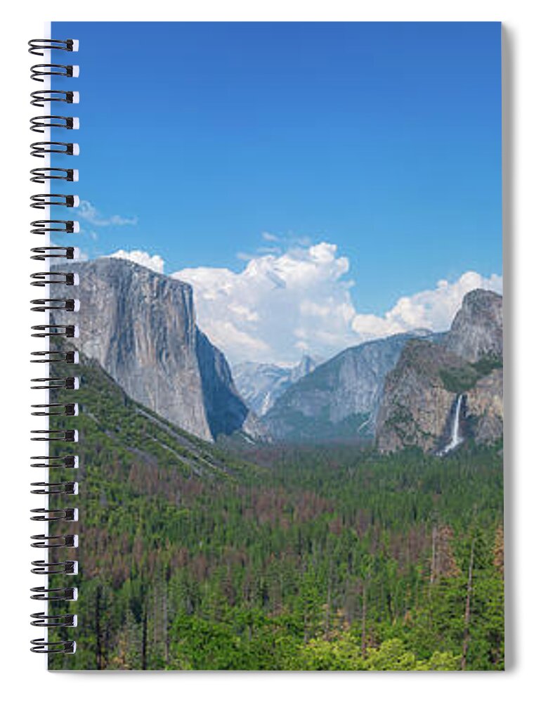 Yosemite Valley Spiral Notebook featuring the photograph Tunnel View Panorama by Michael Ver Sprill