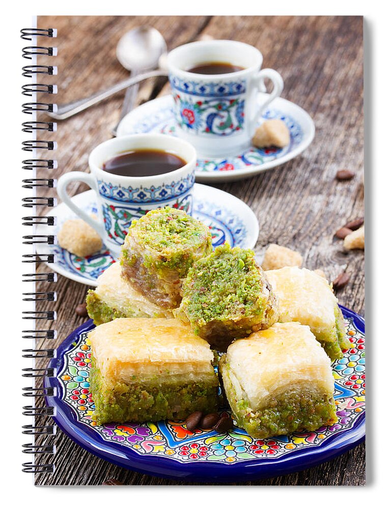 Baklava Spiral Notebook featuring the photograph Turkish Delights by Anastasy Yarmolovich