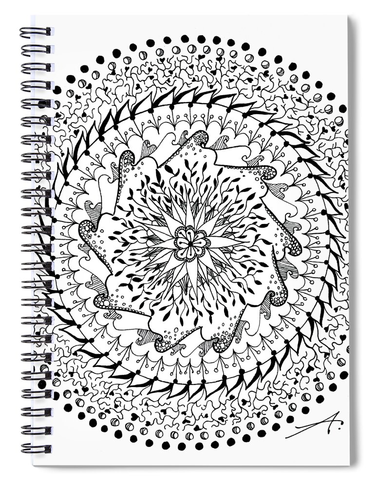 Drawing Spiral Notebook featuring the drawing Turning Point by Ana V Ramirez