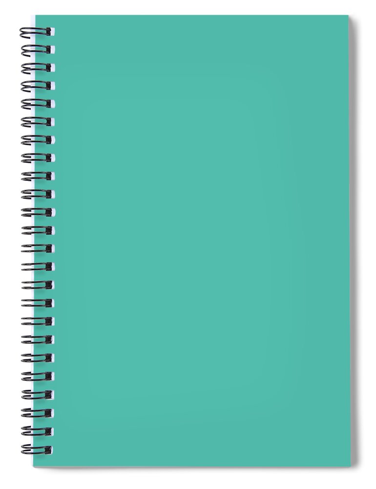 Solid Colors Spiral Notebook featuring the digital art Turquoise Solid Color Decor by Garaga Designs