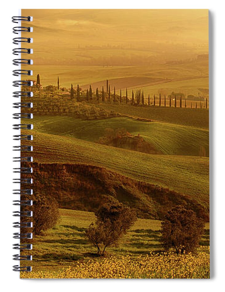 Tuscany Spiral Notebook featuring the photograph Tuscan Villa by Rob Davies