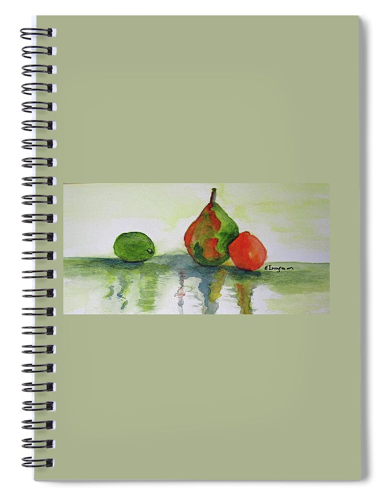 Fruit Spiral Notebook featuring the painting Tutti Fruity by Elvira Ingram