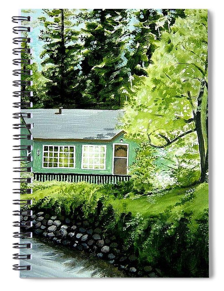 Landscape Spiral Notebook featuring the painting Twaine Harte by Elizabeth Robinette Tyndall