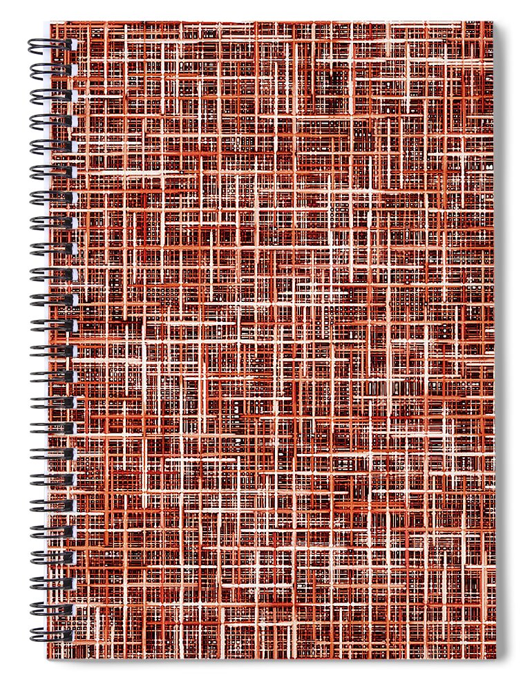 Abstract Spiral Notebook featuring the digital art Tweed Indeed by Leslie Montgomery