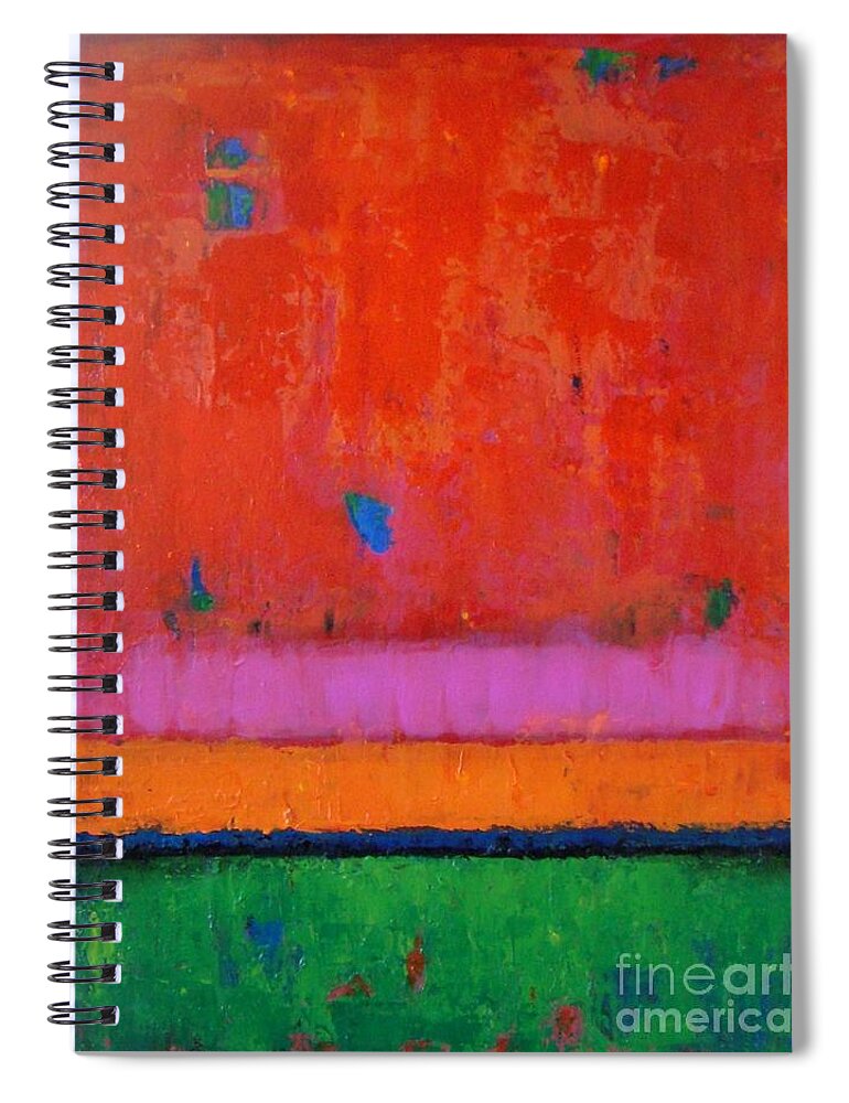 Abstract Spiral Notebook featuring the painting Twice To by Vesna Antic