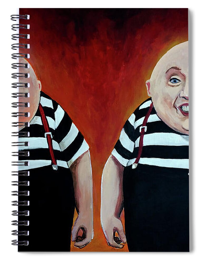 Trump And Hilary Spiral Notebook featuring the painting Twiddledee and Twiddledumb by Tom Carlton