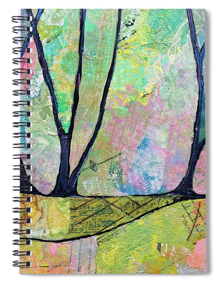 Fall Spiral Notebook featuring the painting Twilight IV by Shadia Derbyshire