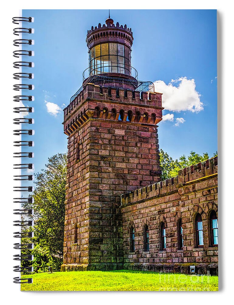 Navesink Spiral Notebook featuring the photograph Twin Lights South Tower by Nick Zelinsky Jr