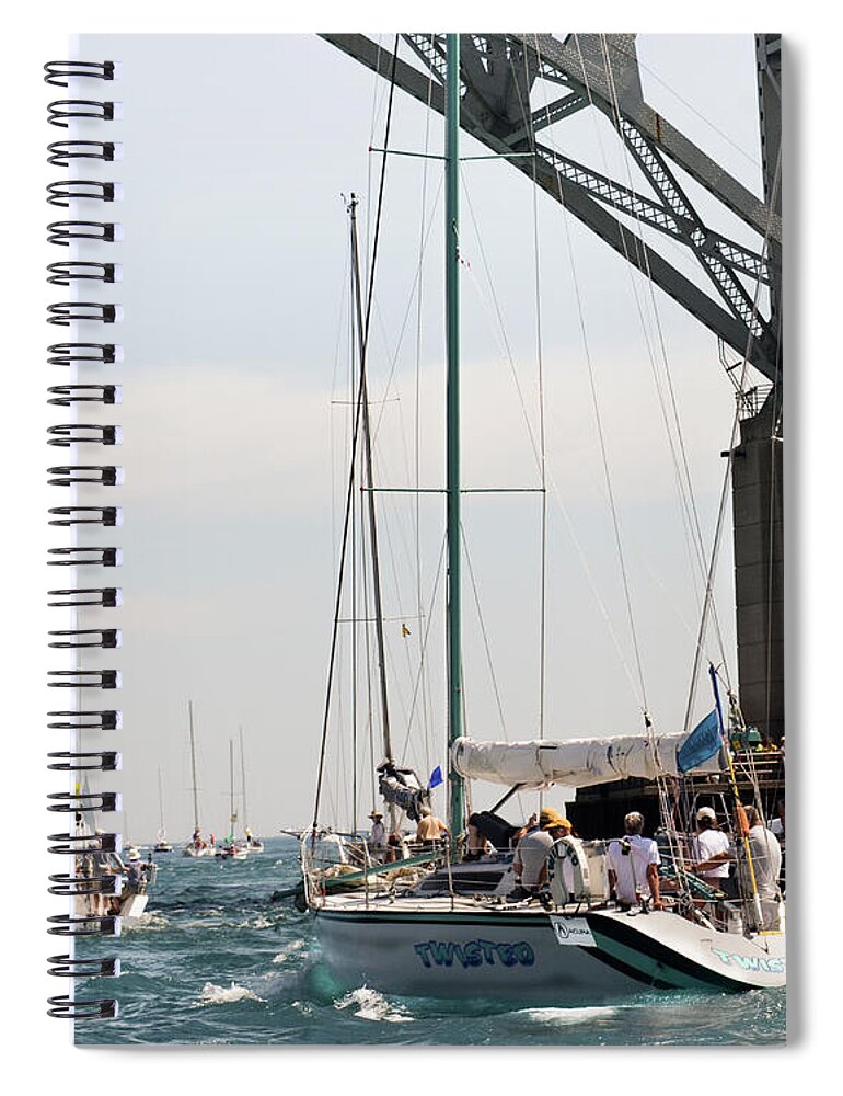 Bells Beer Bayview Mackinac Race Spiral Notebook featuring the photograph Twisted by Randy J Heath