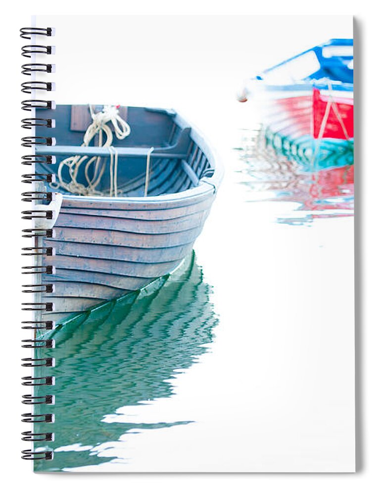 River Tamar Spiral Notebook featuring the photograph Two Boats by Helen Jackson