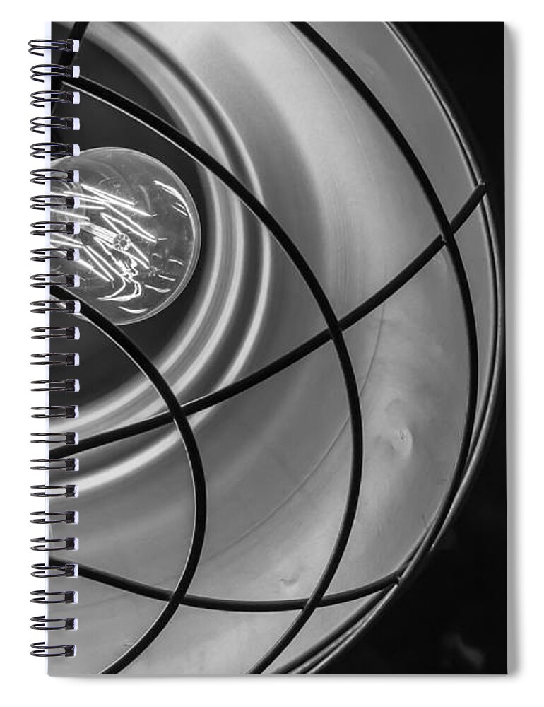 Background Spiral Notebook featuring the photograph Two Burning Electric Bulbs by John Williams