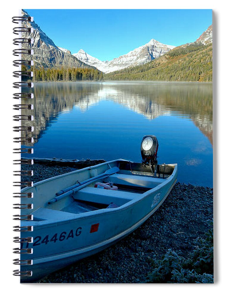  Spiral Notebook featuring the photograph Two Medicnie Boat 3 by Adam Jewell