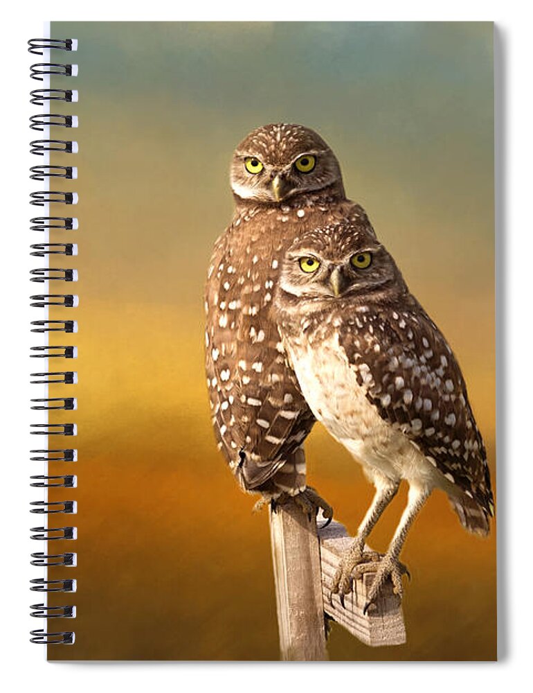 Owl Spiral Notebook featuring the photograph Two Of Us by Kim Hojnacki