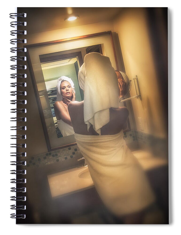 Christa Reday Spiral Notebook featuring the photograph Two Towels by Rikk Flohr