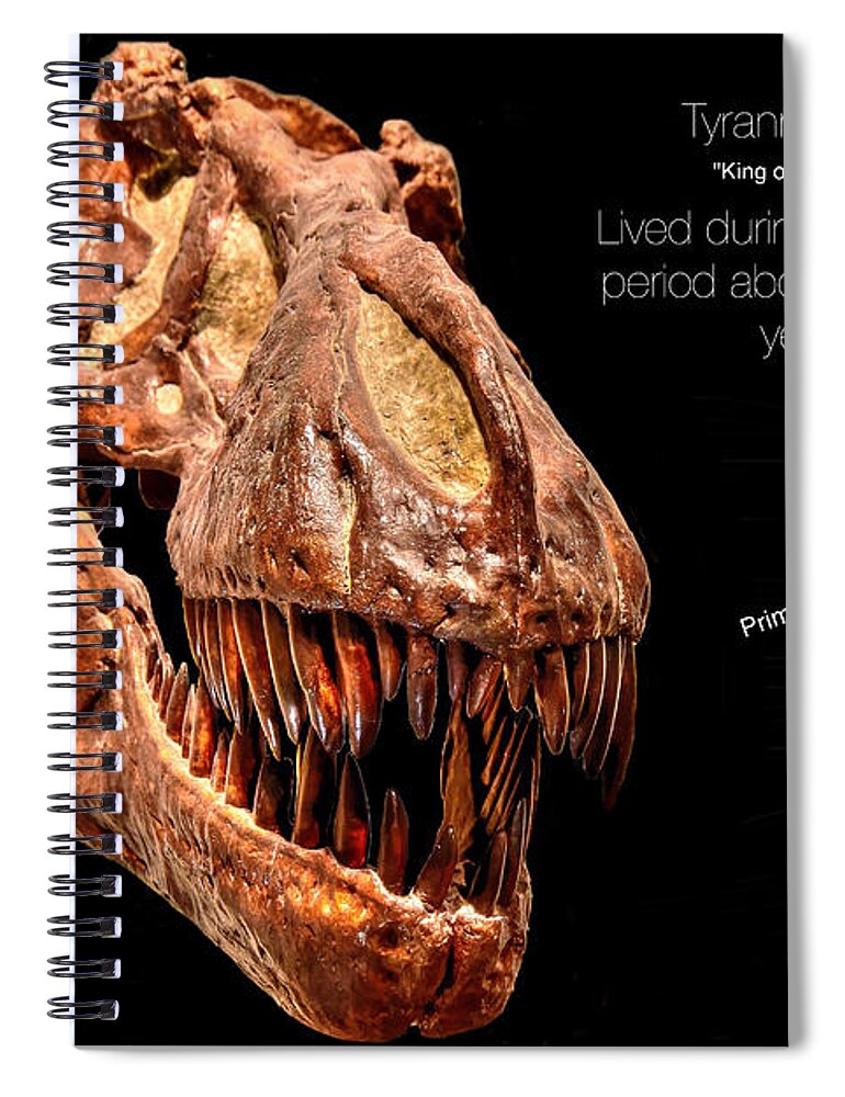 Home Spiral Notebook featuring the photograph Tyrannosaurus Rex by Richard Gehlbach