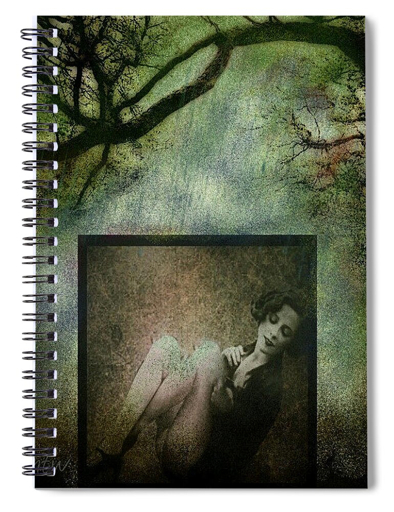 Woman Spiral Notebook featuring the digital art Tyranny of Pretty by Delight Worthyn