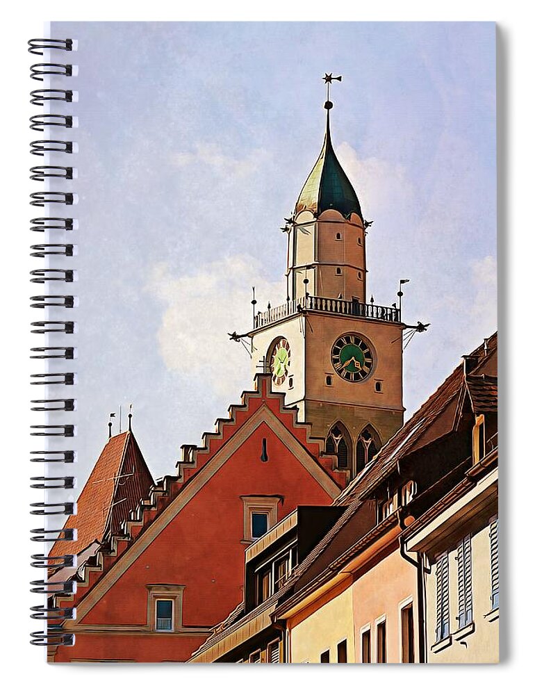 Uberlingen Spiral Notebook featuring the photograph Uberlingen roofs by Tatiana Travelways