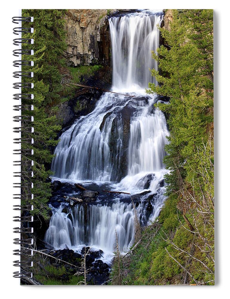 Udine Falls Spiral Notebook featuring the photograph Udine Falls by Marty Koch