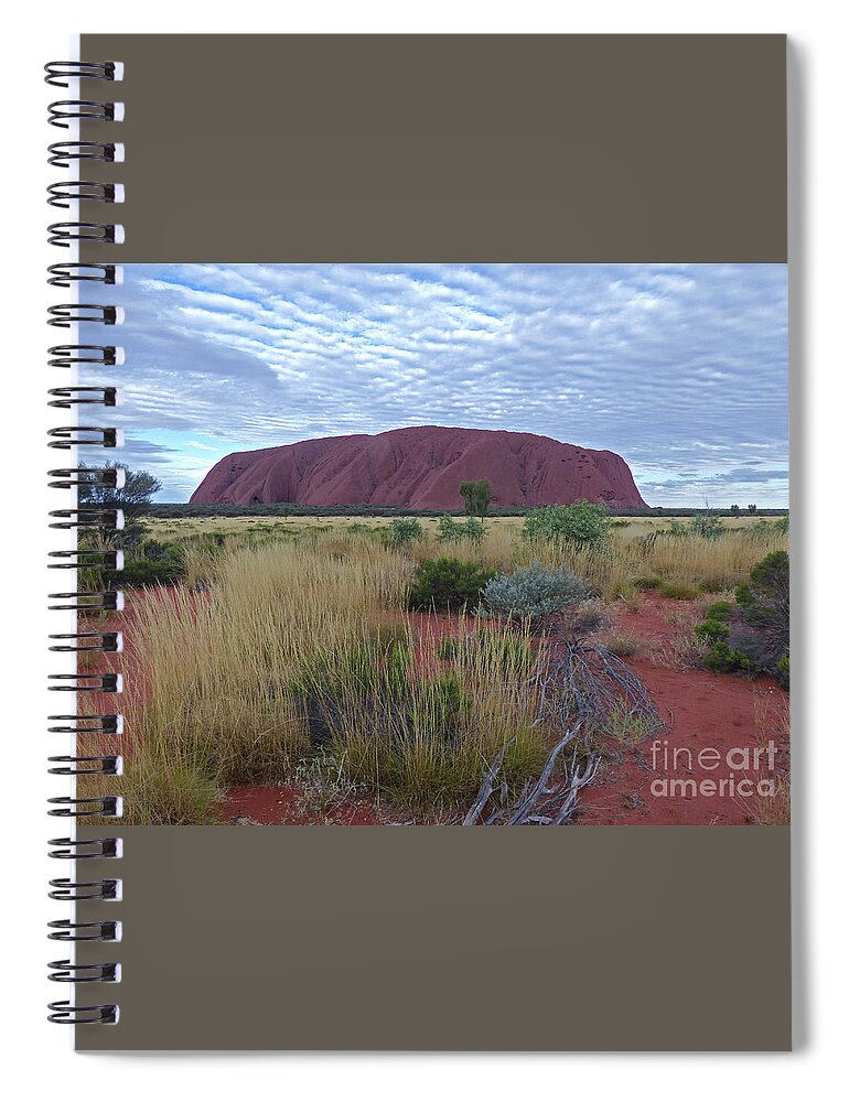 Uluru Spiral Notebook featuring the photograph Uluru - Australia by Phil Banks
