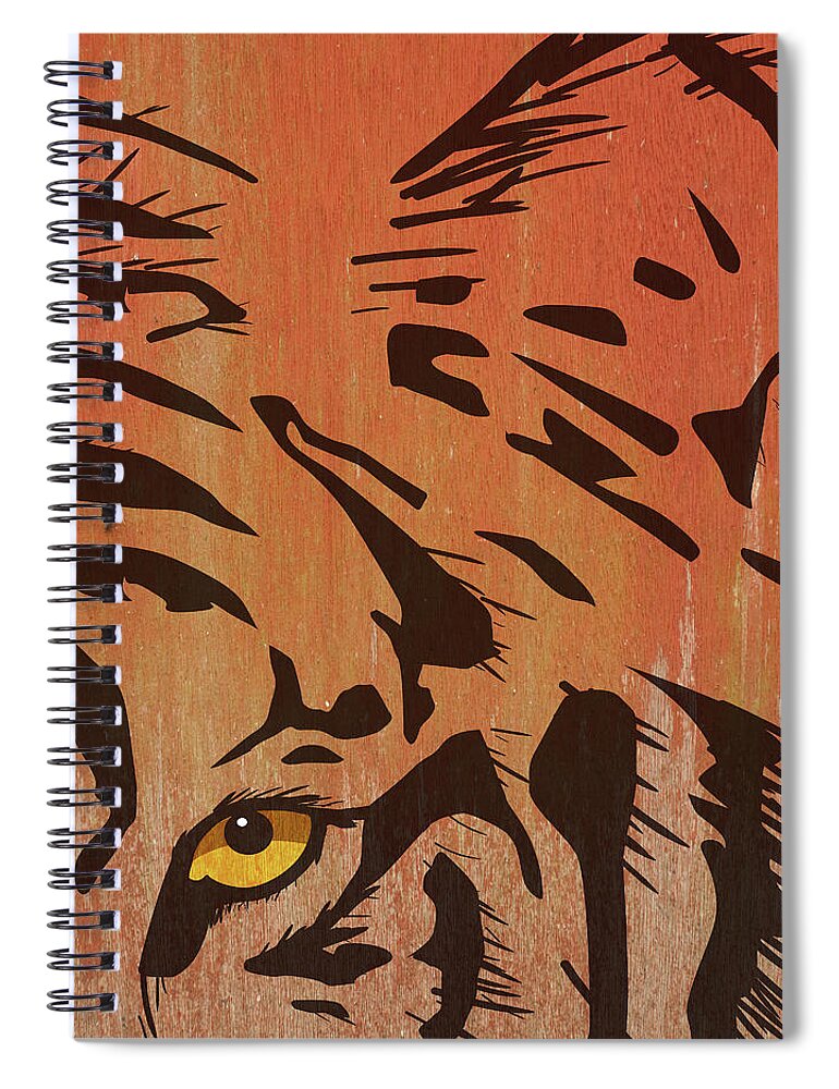 Tiger Spiral Notebook featuring the photograph Uncertain State of Being II by Char Szabo-Perricelli