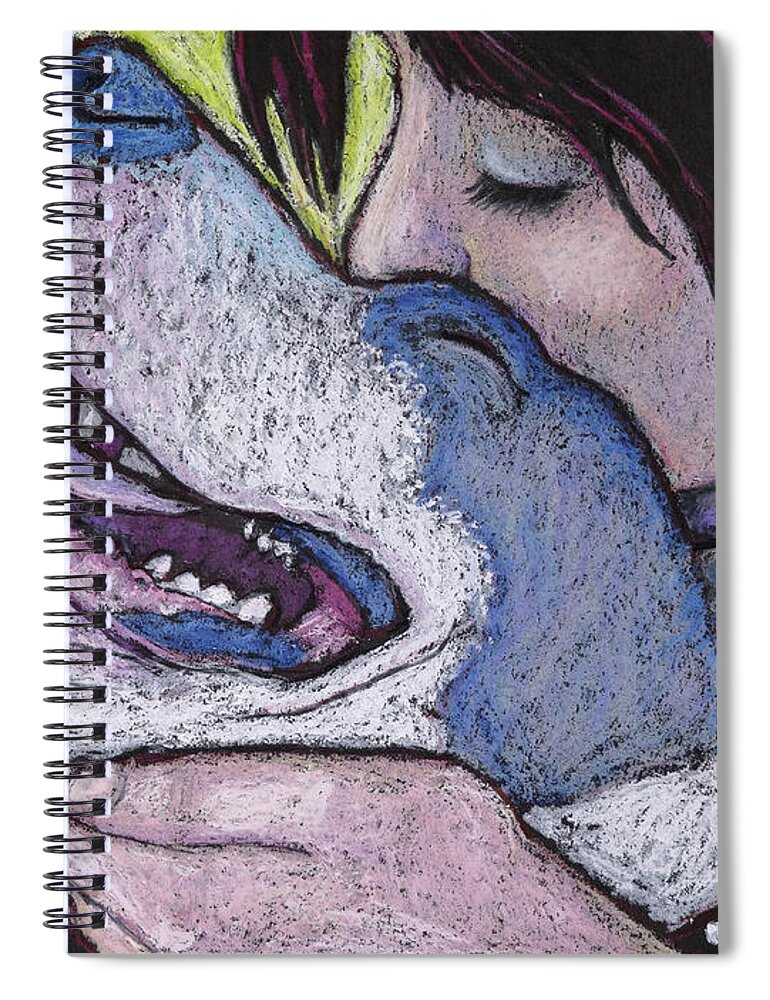 Pitbull Spiral Notebook featuring the painting Unconditional by Ande Hall