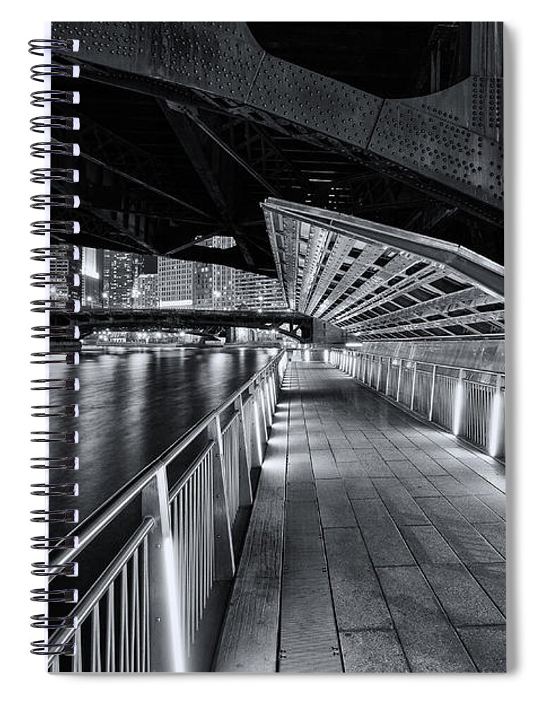 Chicago Spiral Notebook featuring the photograph Under Dearborn by Lauri Novak