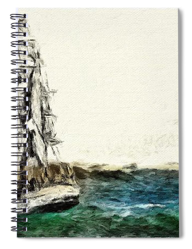 Under Full Canvas Spiral Notebook featuring the photograph Under full canvas by Blair Stuart