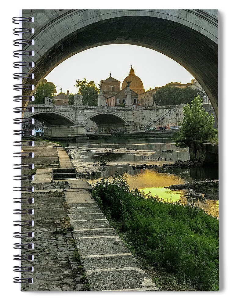 Italia Spiral Notebook featuring the photograph Under the Bridge by Joseph Yarbrough